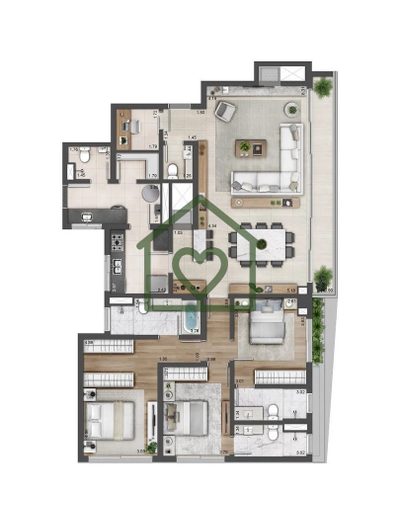 Apartamento, 3 quartos, 159 m² - Foto 3