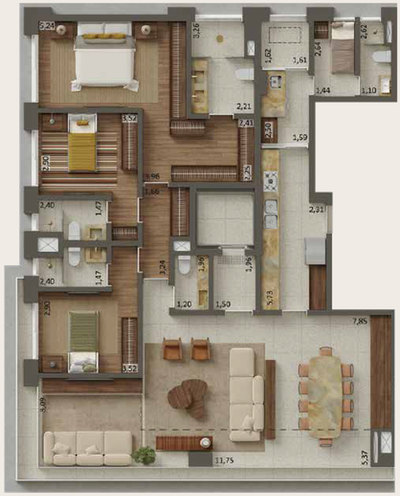 Apartamento, 3 quartos, 192 m² - Foto 5
